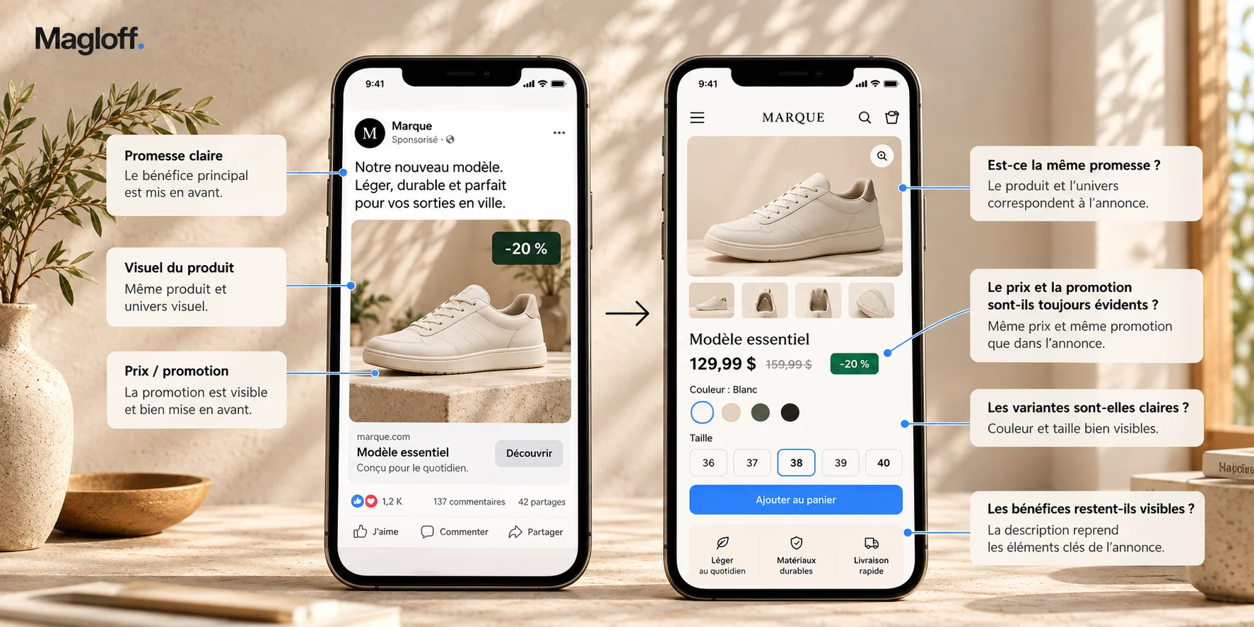 Analyse de l’expérience mobile et d’une page produit Shopify